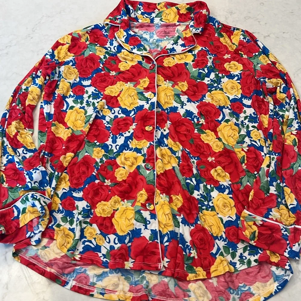 Posh Peanut Women's Luxe Pajama Pant Set LIMITED EDITION: Valentina Size Large - Picture 4 of 13